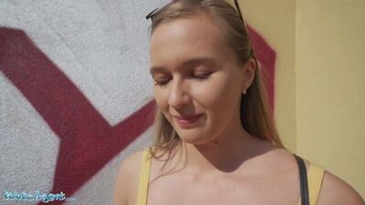 Public Agent Stacy Cruz Flashes Her Perfect Tits for Cash - sexhihihi.net