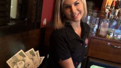 Gorgeous blonde bartender is talked into having sex at work - sexhihihi.net